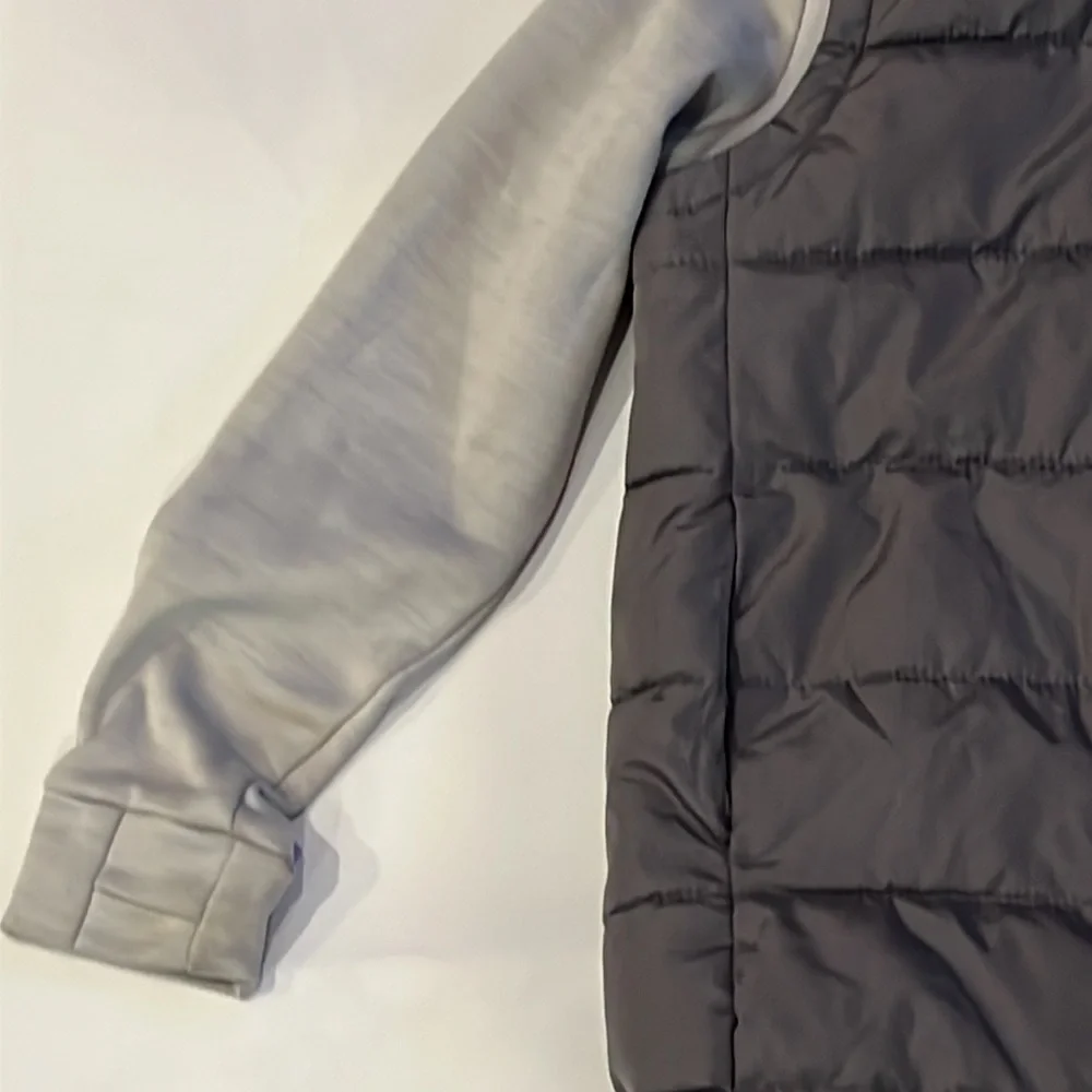 Old Navy Kids Med (12) Black Puffer and Grey Hoodie Jacket
